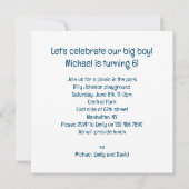 Hundegeburtkarte, Goldener Retriever Einladung (Rückseite)