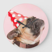 Hundegeburtstag große wanduhr (Vorderseite)