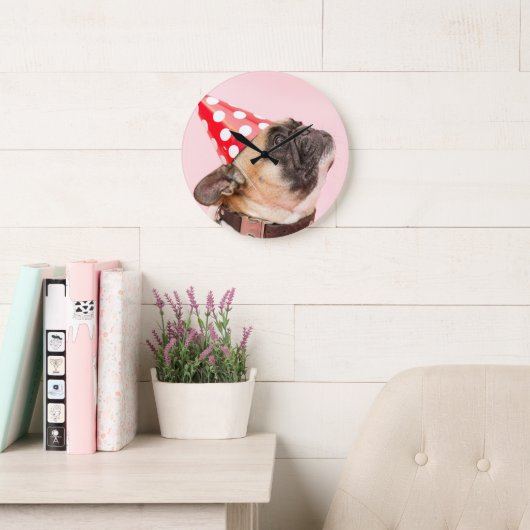 Hundegeburtstag große wanduhr (Lesesaal)