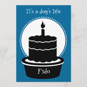 Hundegeburtstags-Einladung - das Leben u. die Einladung