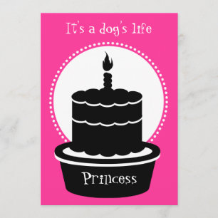 Hundegeburtstags-Einladung - das Leben u. die Einladung