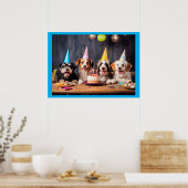 Hundegeburtstagsfeier Poster (Küche)