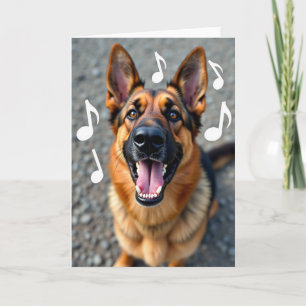 Hundegeburtstagskarte mit bellendem Hund Karte