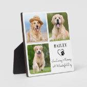 Hundegedanken Personalisiert 3 FotoCollage Fotoplatte (Vorderseite)