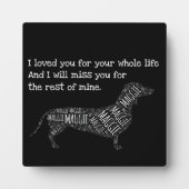 Hundegedankenzeichen - Personalisierte Dackel für Fotoplatte (Vorderseite)