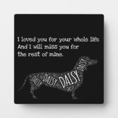 Hundegedankenzeichen - Personalisierter Hund Dacke Fotoplatte (Vorderseite)