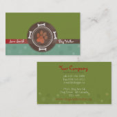 Hundegehen u. sitzende Visitenkarten des Visitenkarte (Vorne/Hinten)