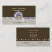 Hundegehen u. sitzende Visitenkarten des Visitenkarte (Vorne/Hinten)