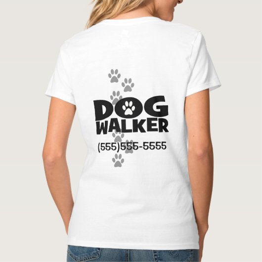 Hundegehen und Hundewanderer-Werbeaktion! T-Shirt (Rückseite)