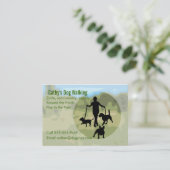 Hundegehen Visitenkarte (Stehend Vorderseite)