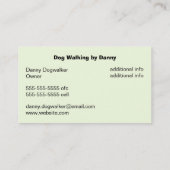 Hundegehende Dienstleistungen Visitenkarte (Rückseite)