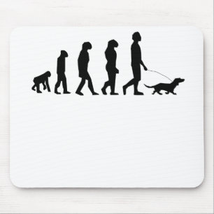 Hundegehende Evolution Mousepad