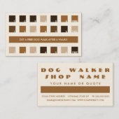 HUNDEgehende Kundenanerkennung (Modquadrate) Treuekarte (Vorne/Hinten)