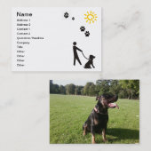 Hundegehende Visitenkarte (Vorne/Hinten)