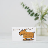 Hundegehender Geschäftskarten-Cartoonhund Visitenkarte (Stehend Vorderseite)