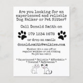 Hundegehendes sitzendes flyer (Vorne)