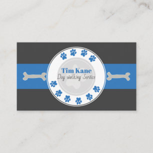Hundegehendes Tatzen-Druck-Logo Visitenkarte
