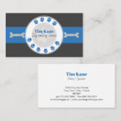 Hundegehendes Tatzen-Druck-Logo Visitenkarte (Vorne/Hinten)