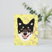 Hundegelb Postkarte (Stehend Vorderseite)