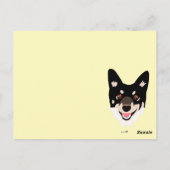 Hundegelb Postkarte (Rückseite)