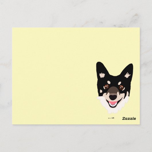 Hundegelb Postkarte (Rückseite)