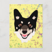 Hundegelb Postkarte (Vorderseite)