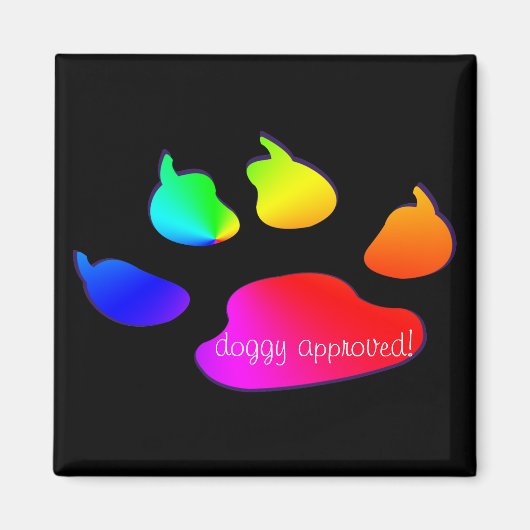 Hundegenehmigt Magnet (Vorne)