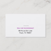 Hundegeschäfts-Karten-Pudel-niedlicher Polka-Punkt Visitenkarte (Rückseite)