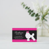 Hundegeschäfts-Karten-Pudel-niedliches Visitenkarte (Stehend Vorderseite)