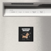 Hundegeschenk | Anatomie Dackel Funny Weiner Magnet (In Situ (Geschirrspüler))