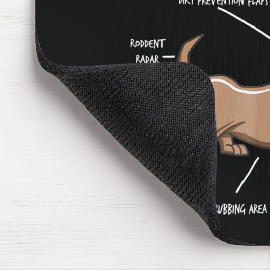 Hundegeschenk | Anatomie Dackel Funny Weiner Mousepad (Ecke)