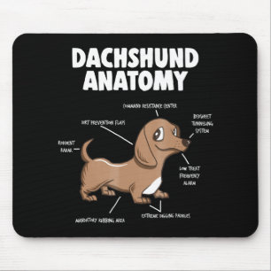 Hundegeschenk   Anatomie Dackel Funny Weiner Mousepad