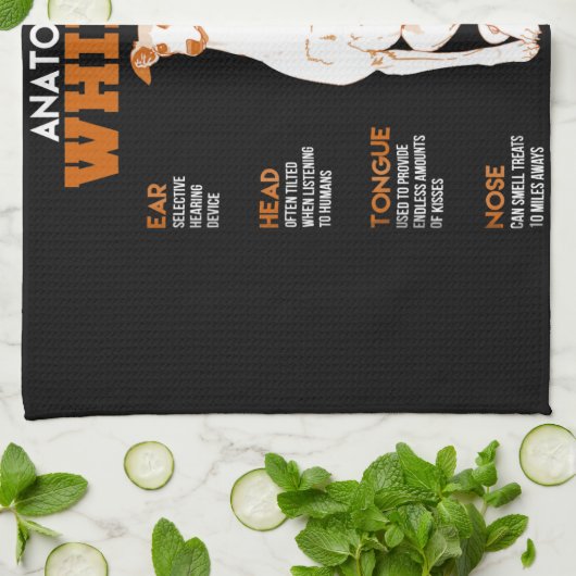 Hundegeschenk| Anatomie eines Hundes oder lustiges Geschirrtuch (Gefaltet)