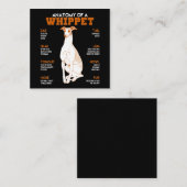 Hundegeschenk| Anatomie eines Hundes oder lustiges Quadratische Visitenkarte (Vorne/Hinten)