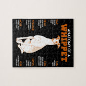 Hundegeschenk | Anatomie eines Peitschenhundes an Puzzle (Horizontal)