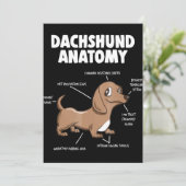Hundegeschenk| Anatomische Dackel Funny Weiner Dankeskarte (Stehend Vorderseite)