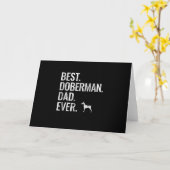 Hundegeschenk | Best. Doberman. Vater. Ever Karte (Gelbe Blume)