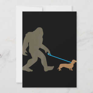 Hundegeschenk   Bigfoot gehender Dachshund Feiertagskarte