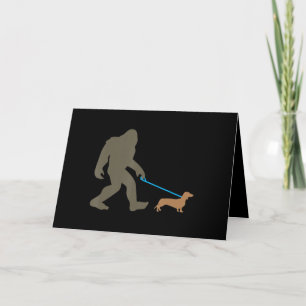 Hundegeschenk   Bigfoot laufender Dachshund Feiertagskarte