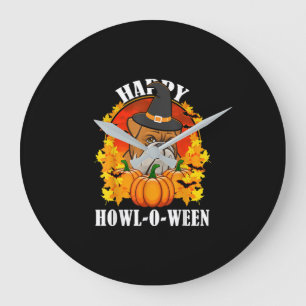 Hundegeschenk Bulldog Halloween-Geschenk für Hun Große Wanduhr