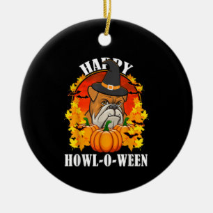 Hundegeschenk Bulldog Halloween-Geschenk für Hun Keramik Ornament