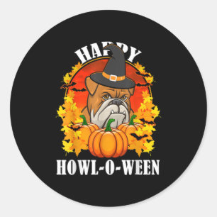 Hundegeschenk   Bulldog Halloween-Geschenk für Hun Runder Aufkleber