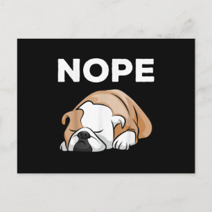 Hundegeschenk  Bulldog Nope für Bulldog Lover ! Feiertagspostkarte
