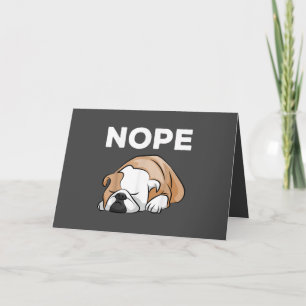 Hundegeschenk Bulldogge Nein für Bulldoggenliebh Feiertagskarte