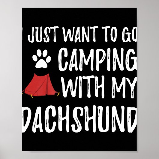 Hundegeschenk | Camping mit meiner Dackel Poster (Vorne)