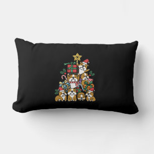 Hundegeschenk Christmas Tree English Bulldog Dog Lendenkissen