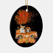 Hundegeschenk | Corgi Dog Pumpkins Keramik Ornament (Rechts)
