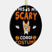Hundegeschenk | Corgi-Kostüm Funny dog Halloween Keramik Ornament (Rechts)