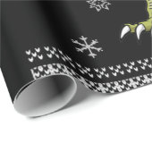 Hundegeschenk| Corgi Riding T Rex Dinosaurier Weih Geschenkpapier (Rolleneckpunkt)