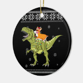 Hundegeschenk| Corgi Riding T Rex Dinosaurier Weih Keramik Ornament (Links)